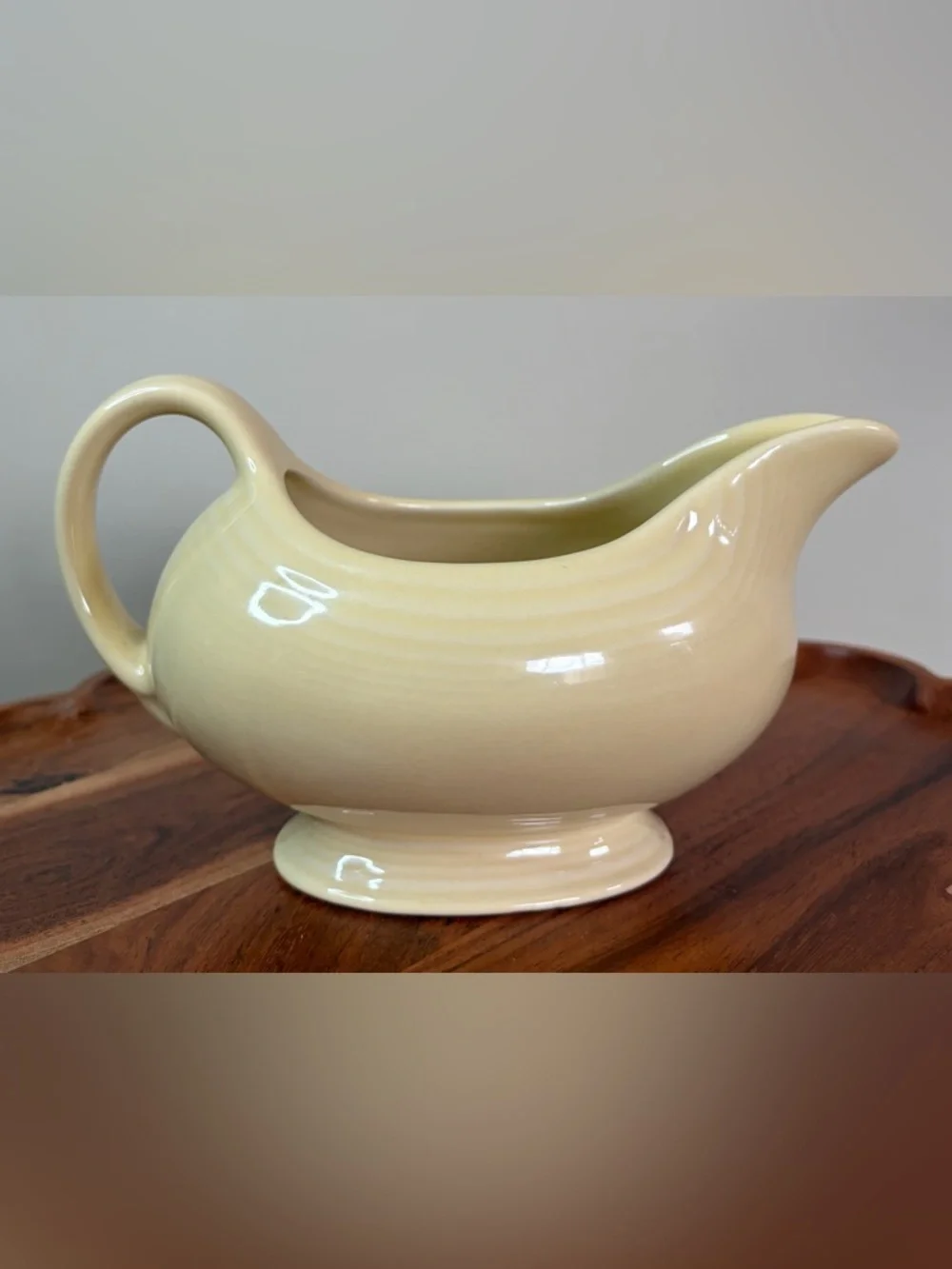 Vintage Pale Yellow Fiestaware Gravy Boat HLC EUC